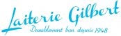 Logo avec slogan bleu Laiterie Gilbert